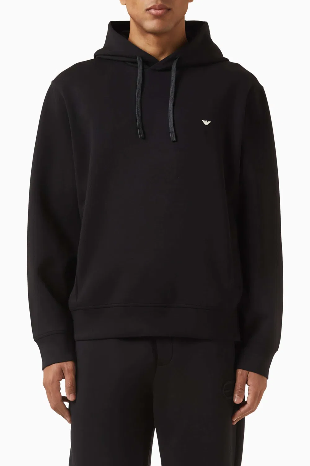 Худи с логотипом Logo Emporio Armani, черный