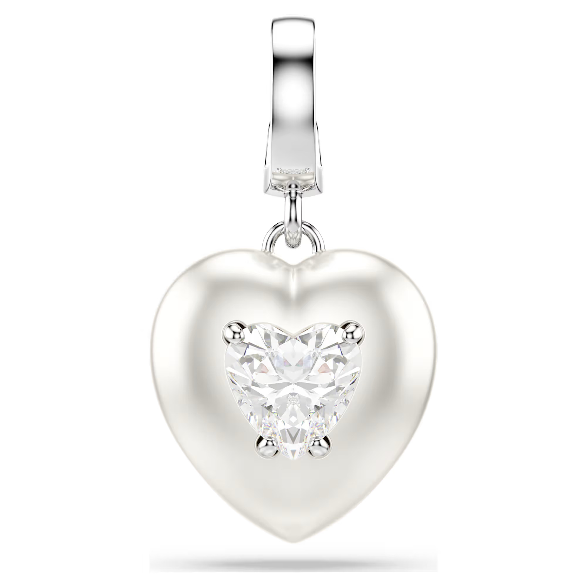 

Шарм Swarovski Idyllia Pearl-Colored Coating, Heart, белый/с родиевым покрытием