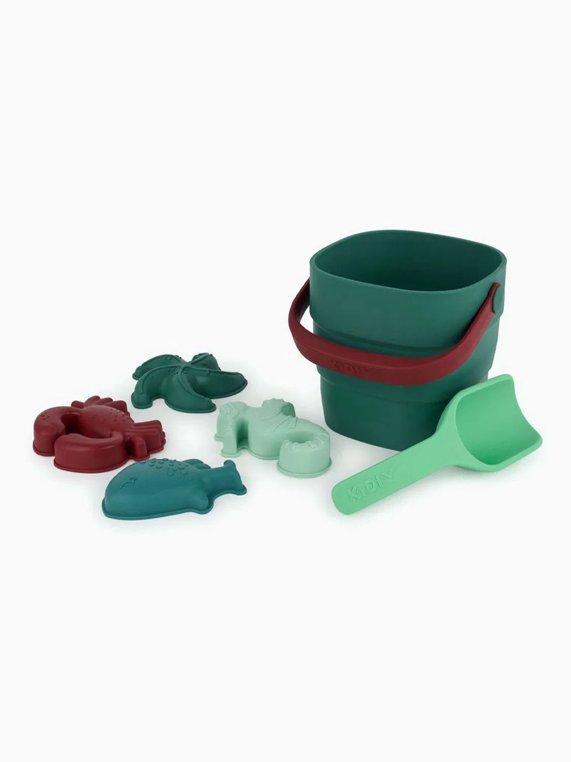 Набор пляжных игрушек Foldaway Bucket KIDLY by MORI, зеленый