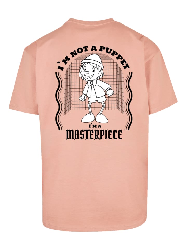 

Футболка большого размера с изображением героев детства Пиноккио в янтарном цвете F4NT4STIC