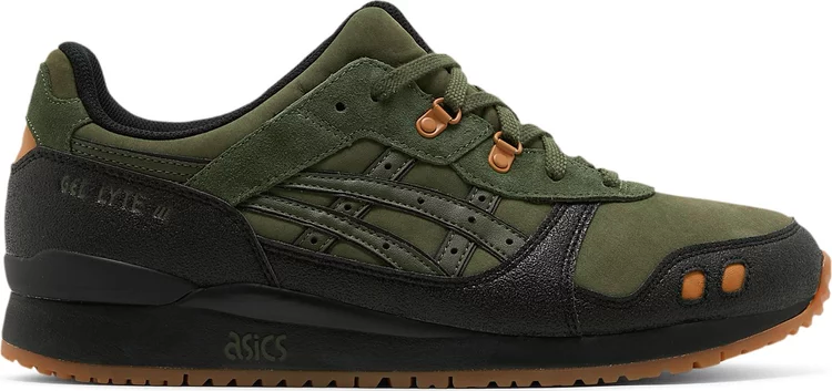 Кроссовки gel lyte 3 'olive black' Asics, зеленый - фото