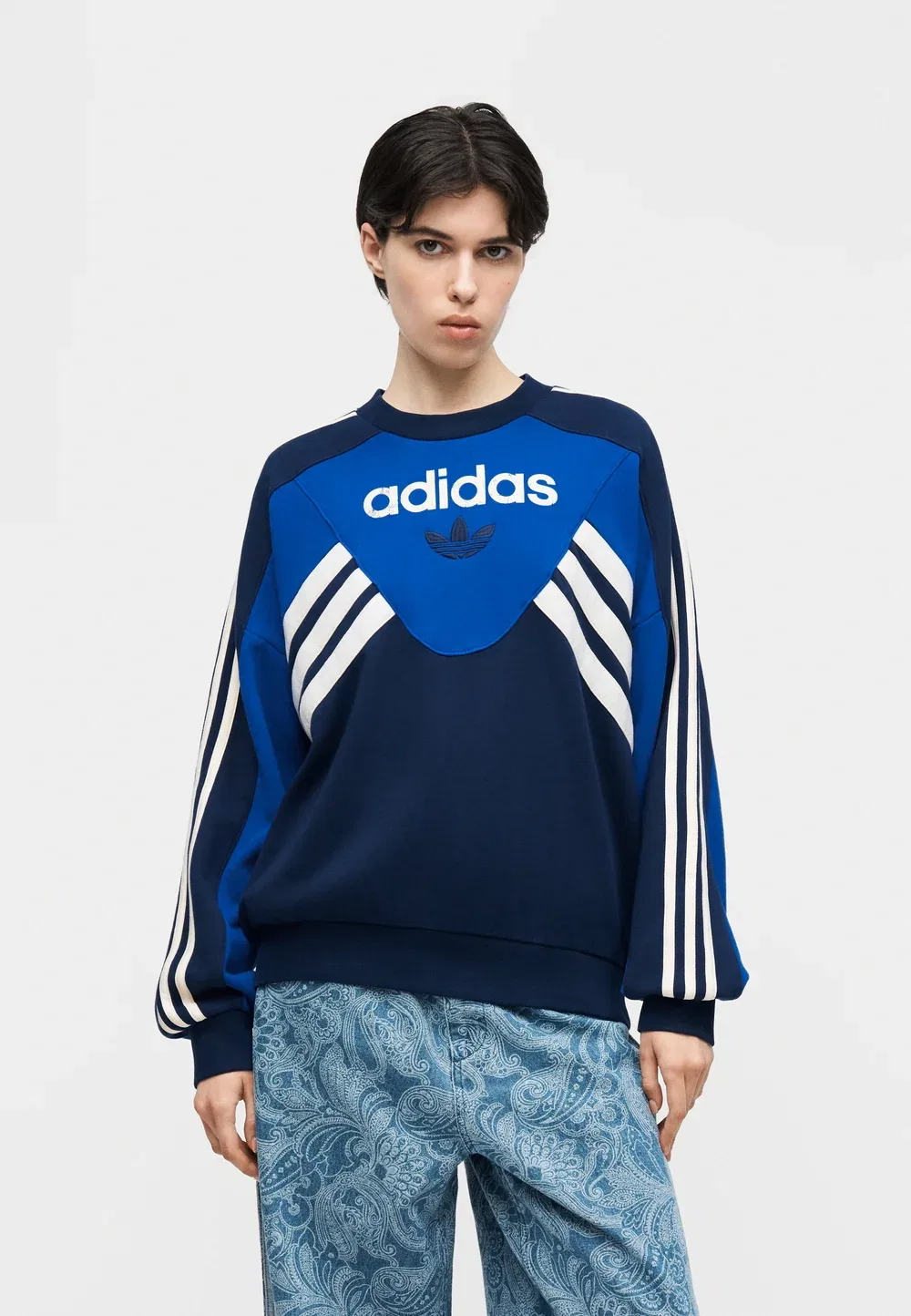 Графический принт - толстовка Adidas Originals, Bold Blue/Night Indigo — фото 3