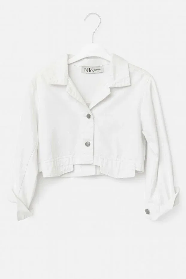Детский жакет для девочек с длинным рукавом Nk Kids, White