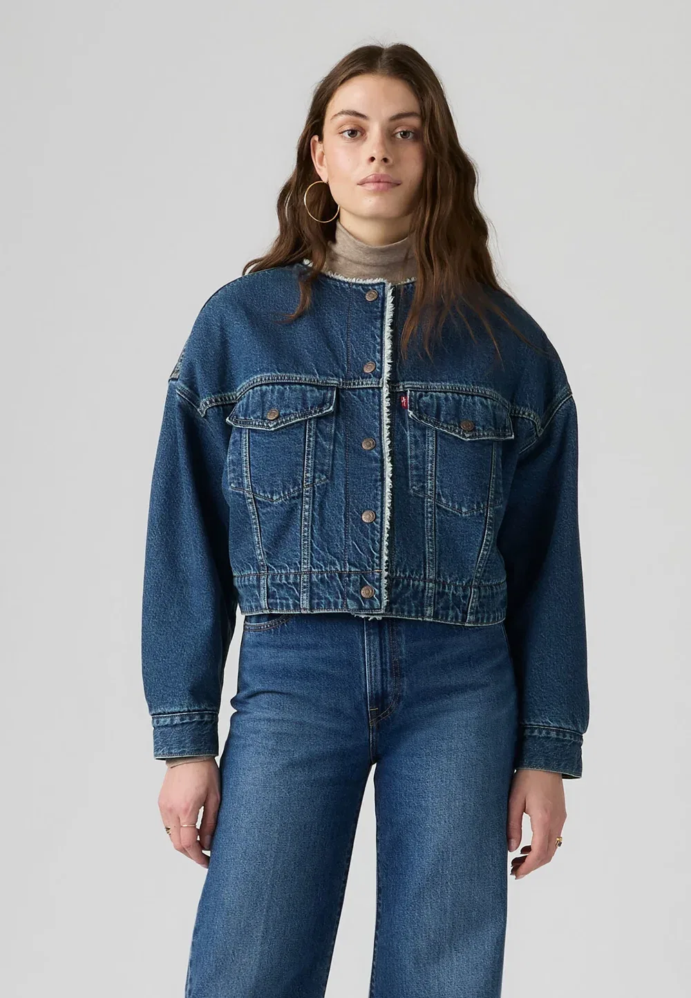 Укороченная джинсовая куртка-тракер без воротника Levi'S, Rogue Rumor