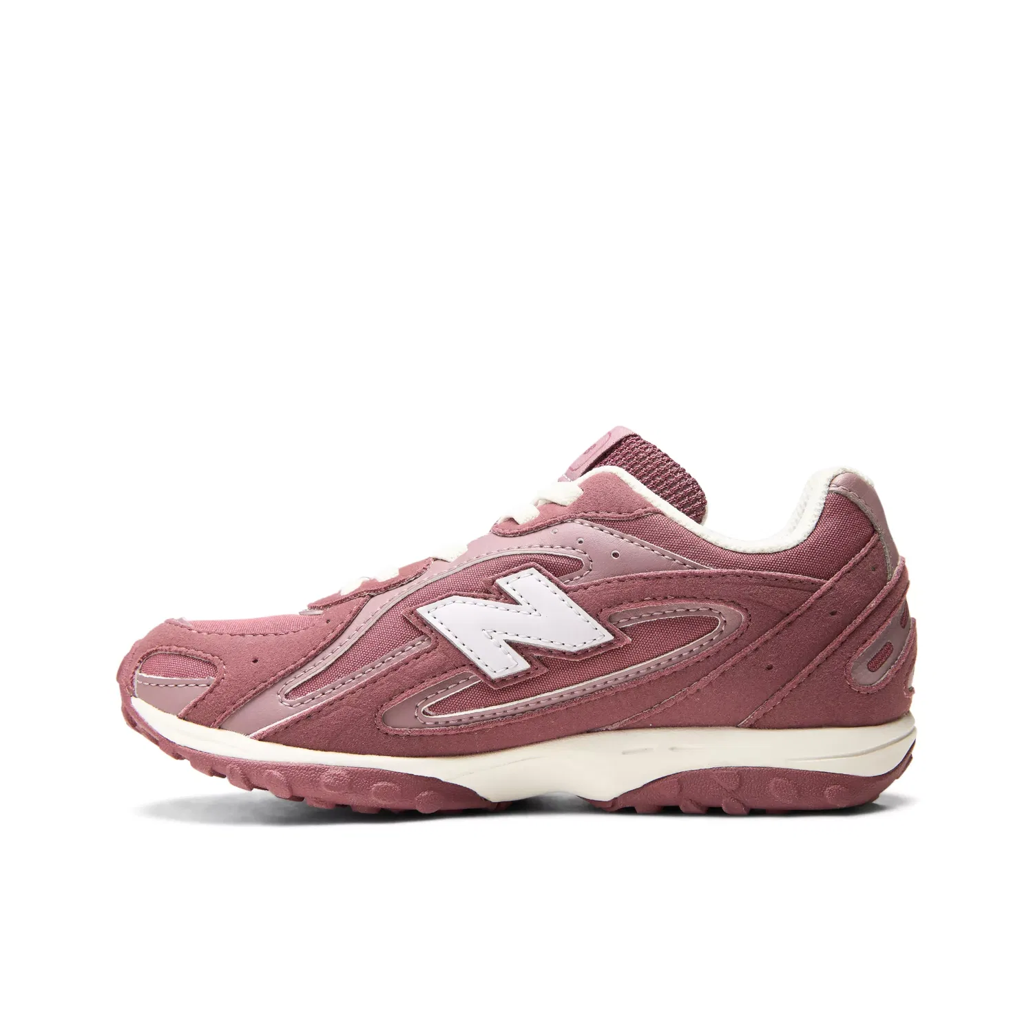 Детские кроссовки на шнуровке с эластичными шнурками 204L Bungee Lace New Balance, Horizon Grey With Washed Burgundy — фото 3