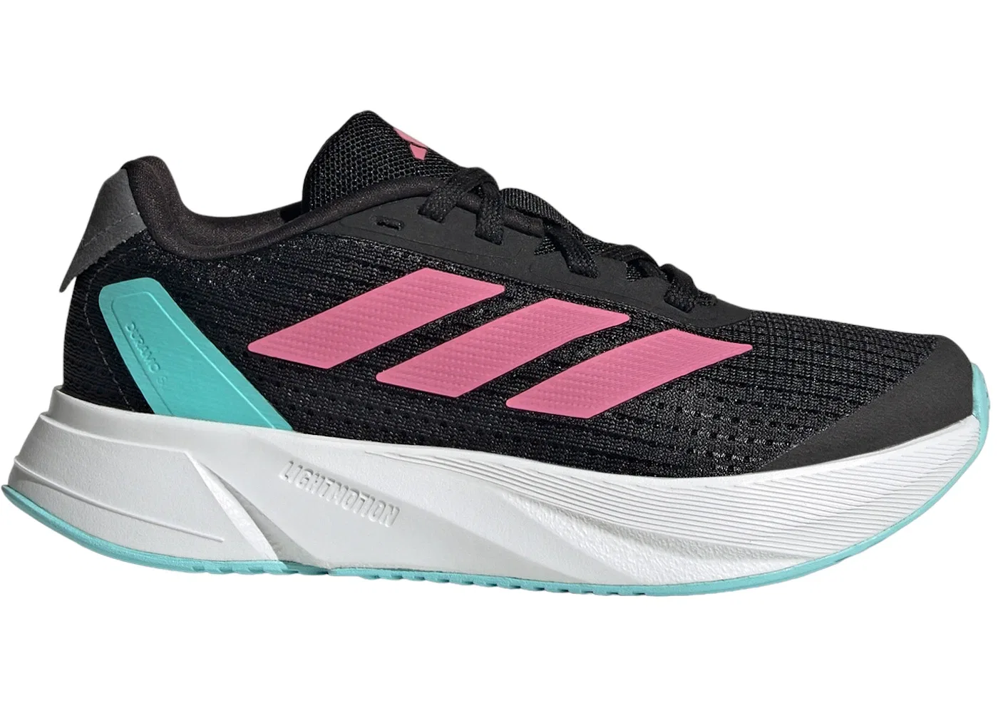 Детские кроссовки для мальчиков и девочек беговые Duramo SL Adidas, Core Black Pink Fusion Cloud White