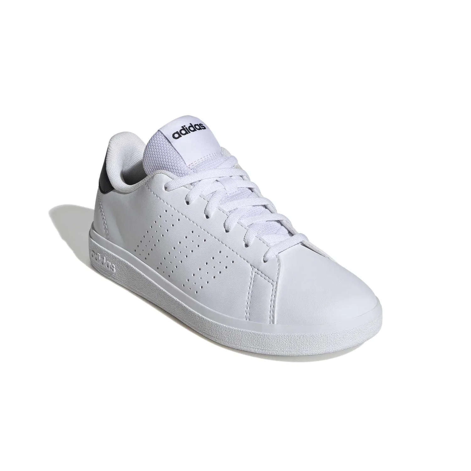 Детские кроссовки для мальчиков с шнуровкой Advantage Base 2.0 Adidas, Cloud White Cloud White Core Black — фото 3