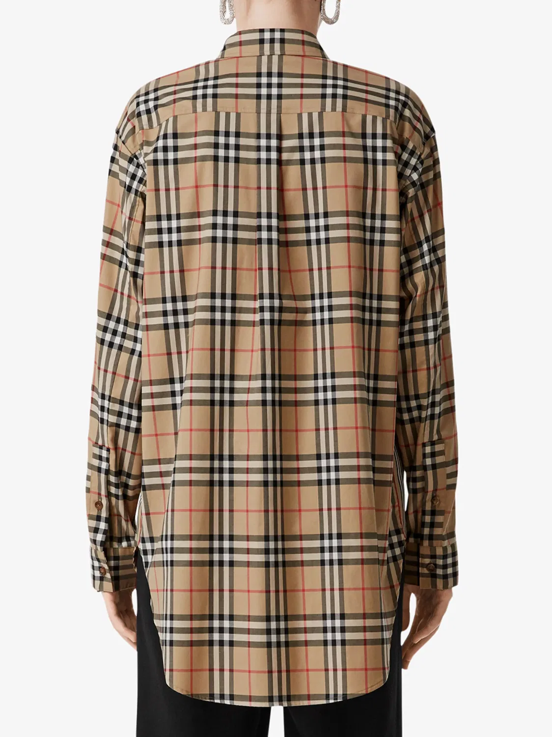 Burberry Рубашка Vintage Check, хлопок-стрейч, нейтральные — фото 4