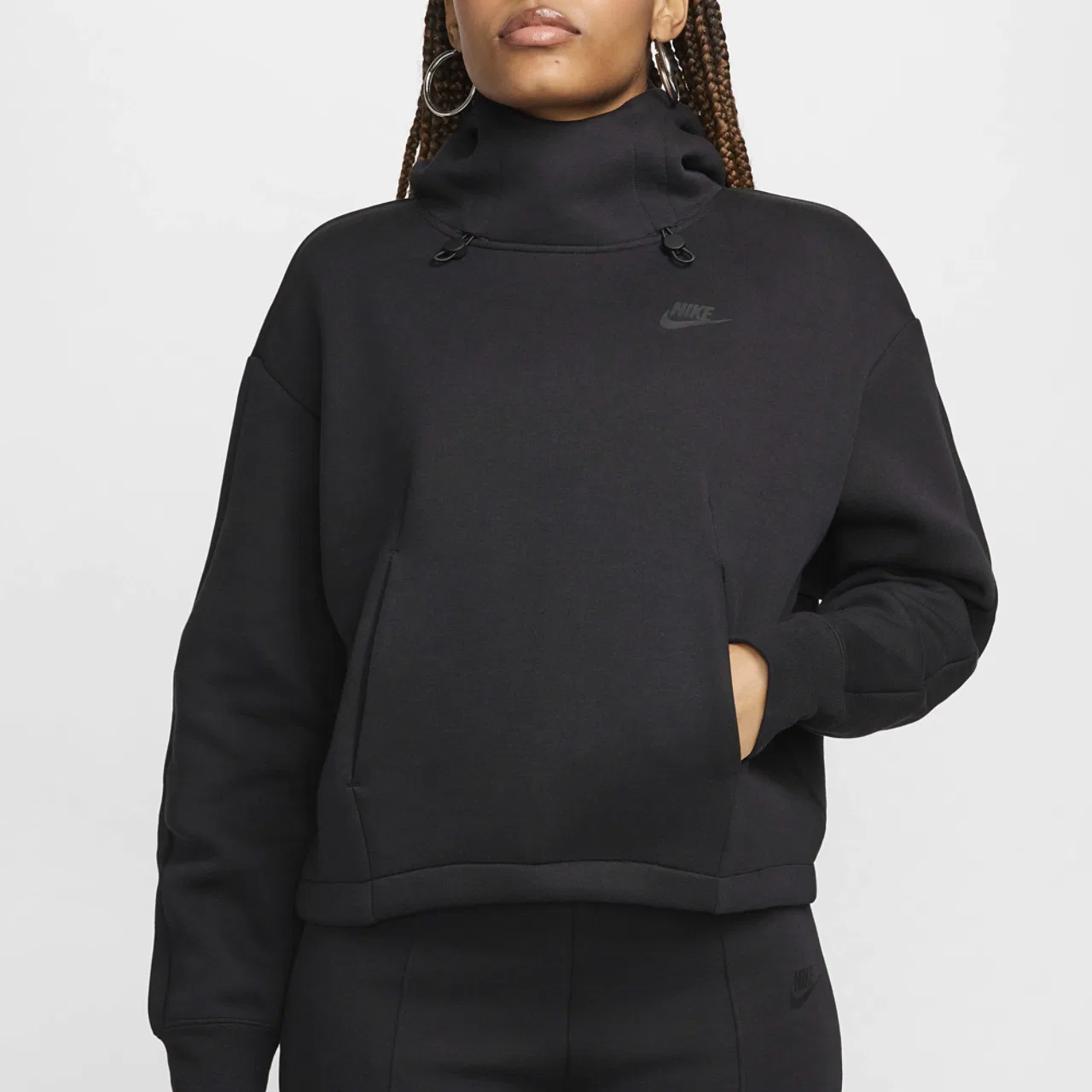 Женское худи Tech Fleece OS Nike, черный — фото 3