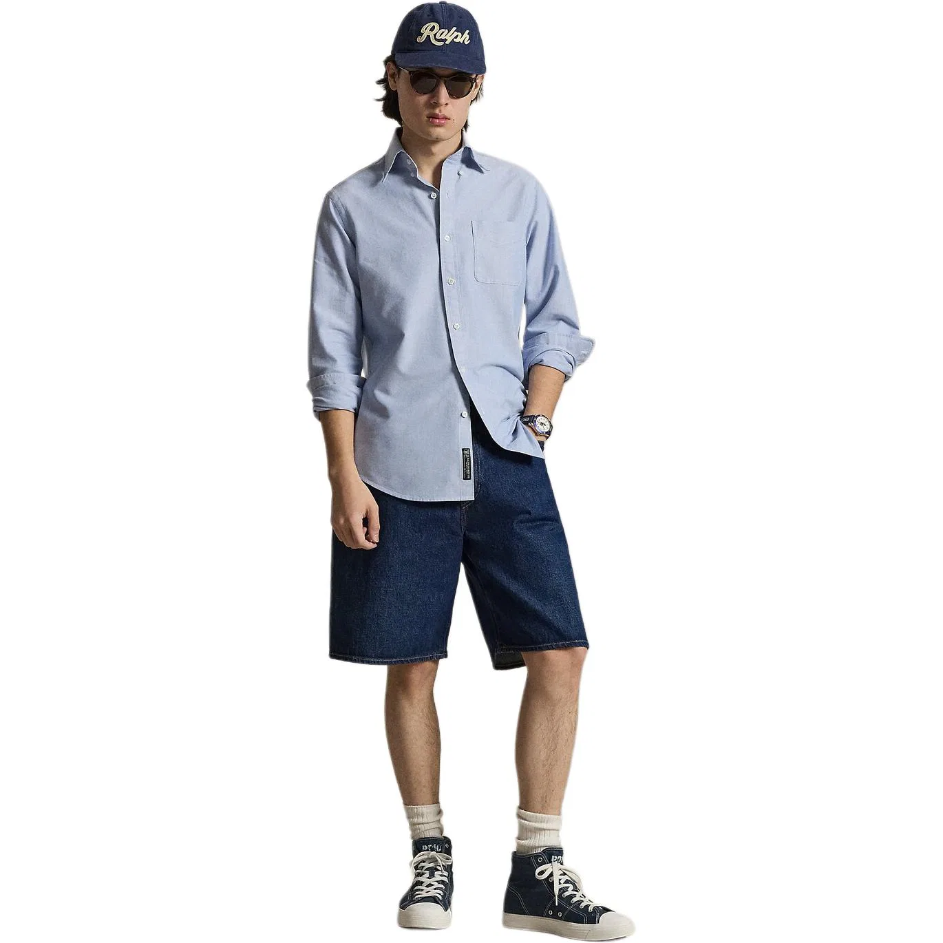Мужские джинсовые шорты Dark Blue Polo Ralph Lauren — фото 4