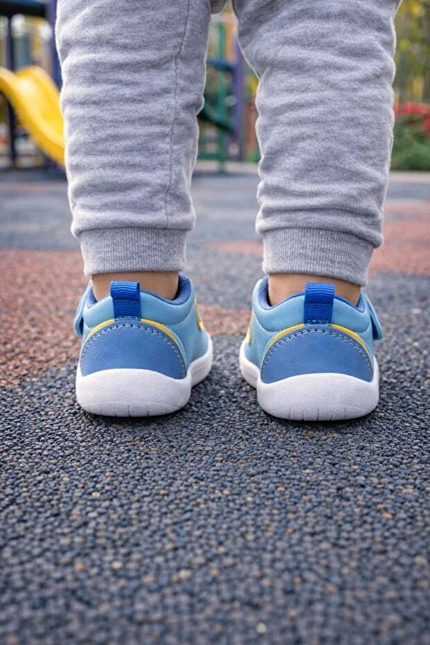 Детские ортопедические сандалии с липучкой Babetty, Blue-Yellow — фото 3
