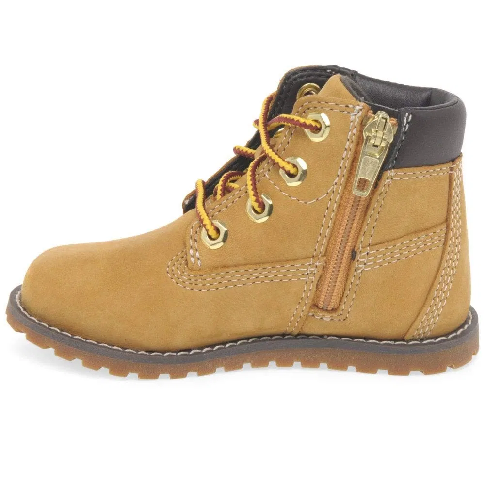 Детские ботинки для мальчиков с молнией Pokey Pine 6 in Zip Timberland, Yellow Wheat 231 — фото 3