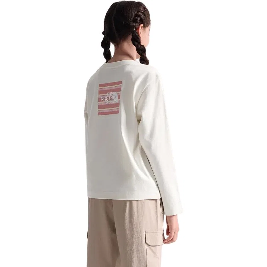 Детская футболка с круглым вырезом, хлопковая, QLI/Dune White, THE NORTH FACE — фото 3