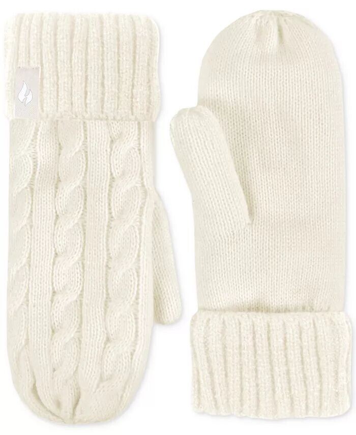 

Вязаные варежки Jackie с косами Heat Holders, черный