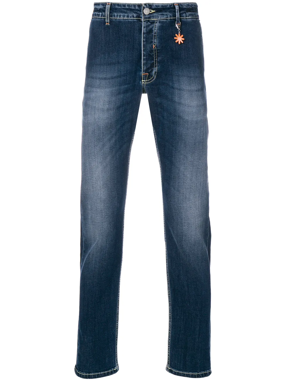 

Выбеленные джинсы узкого кроя Manuel Ritz, синий