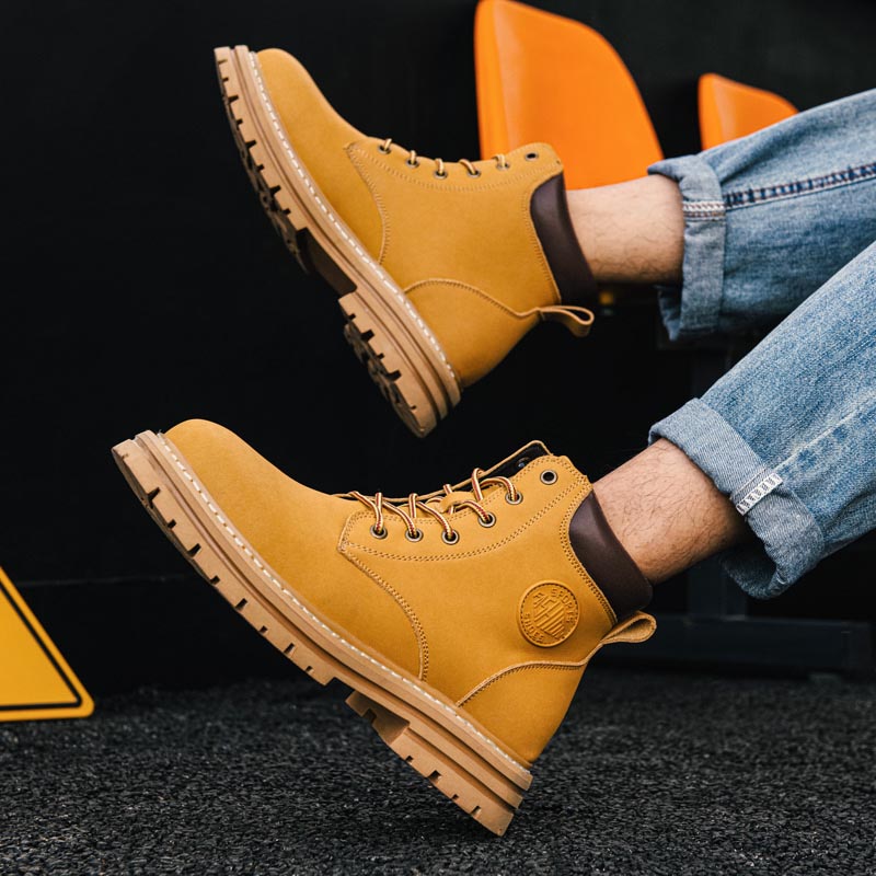 Bull Thunder Кроссовки Мартин Утепленные Желтые, цвет Yellow Insulated Shoes — фото 3