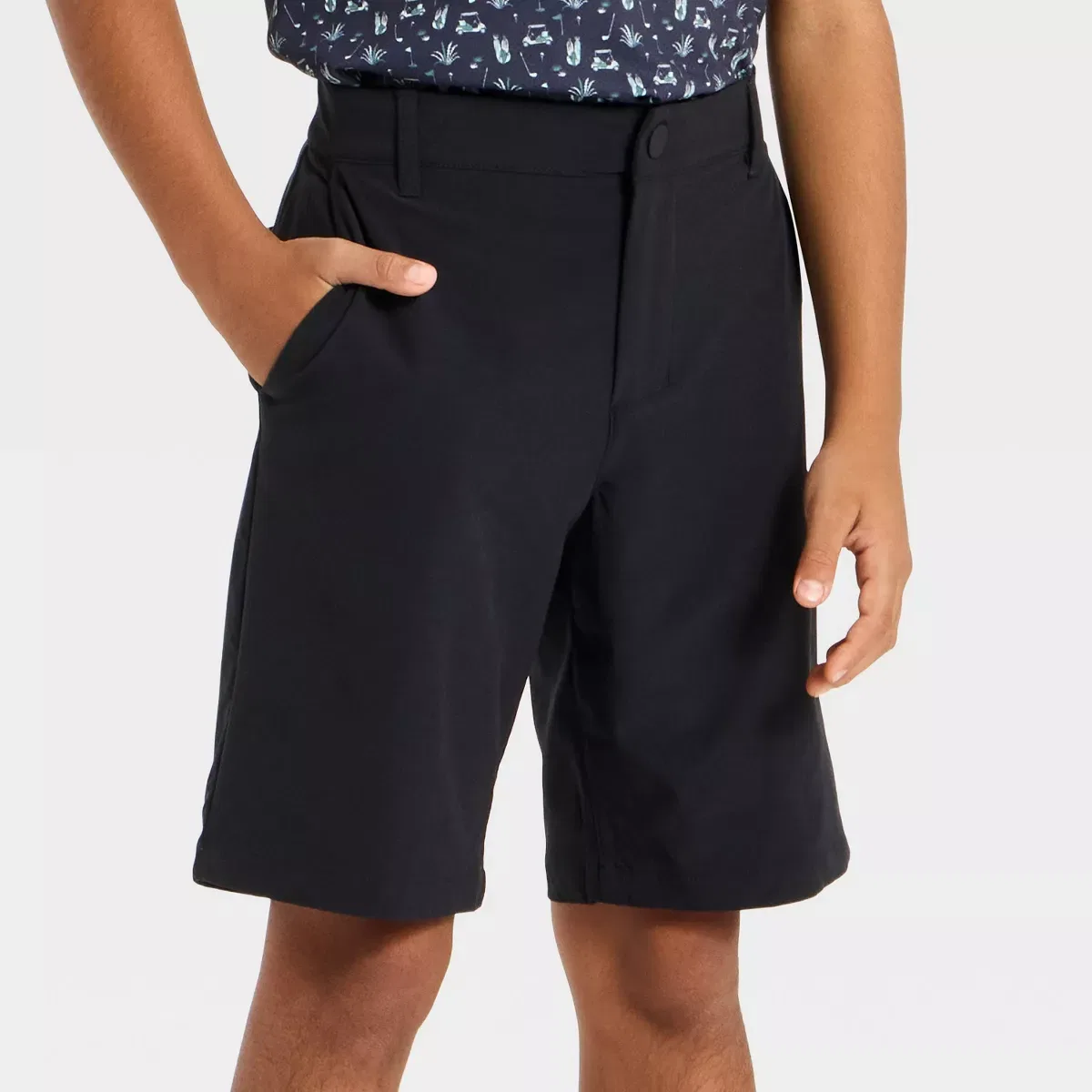 Детские шорты для мальчиков с UPF-защитой Regular Fit Golf Shorts All In Motion, Black — фото 3