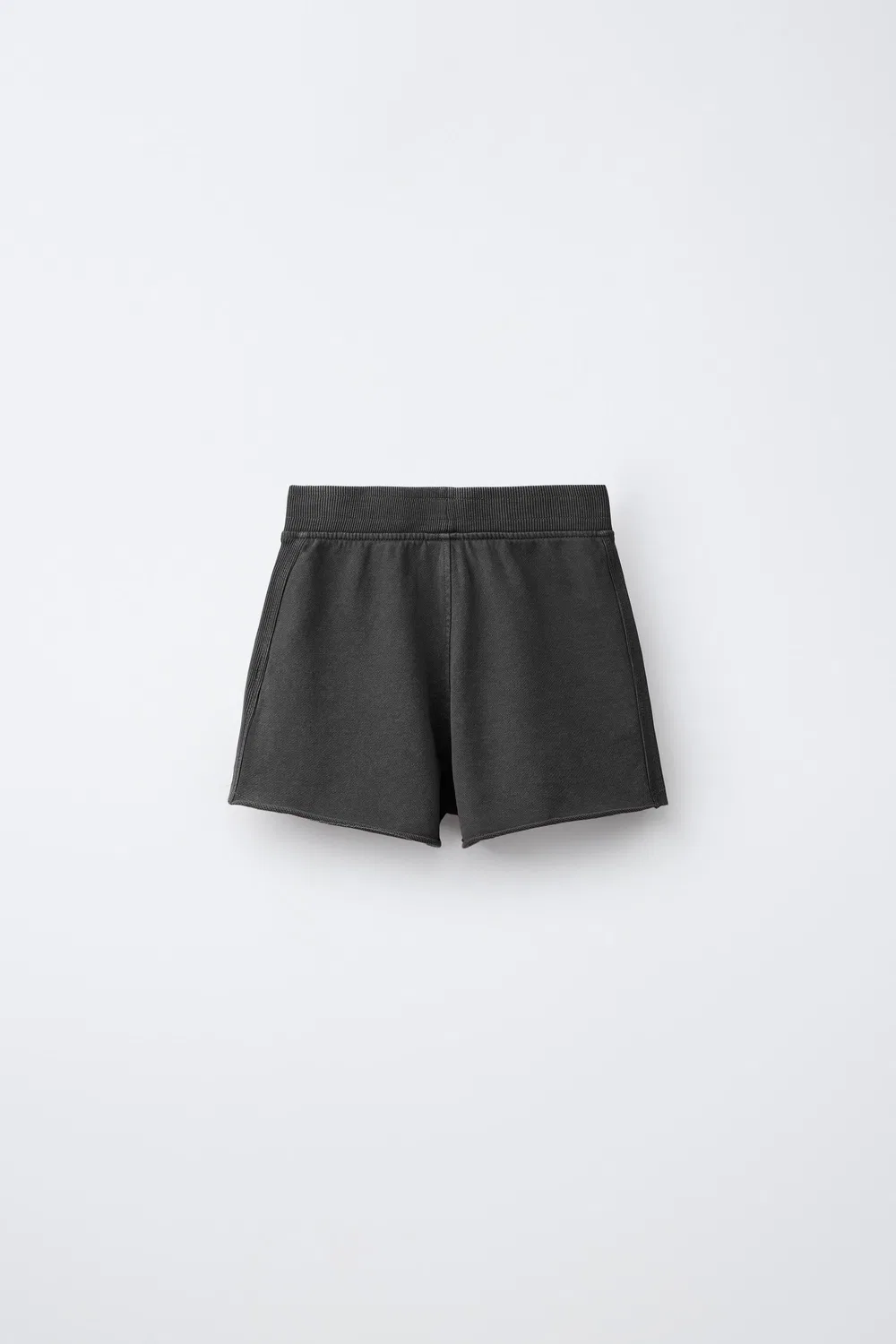 Спортивные шорты-бермуды с эффектом выцветания ZARA, Dark Grey — фото 2