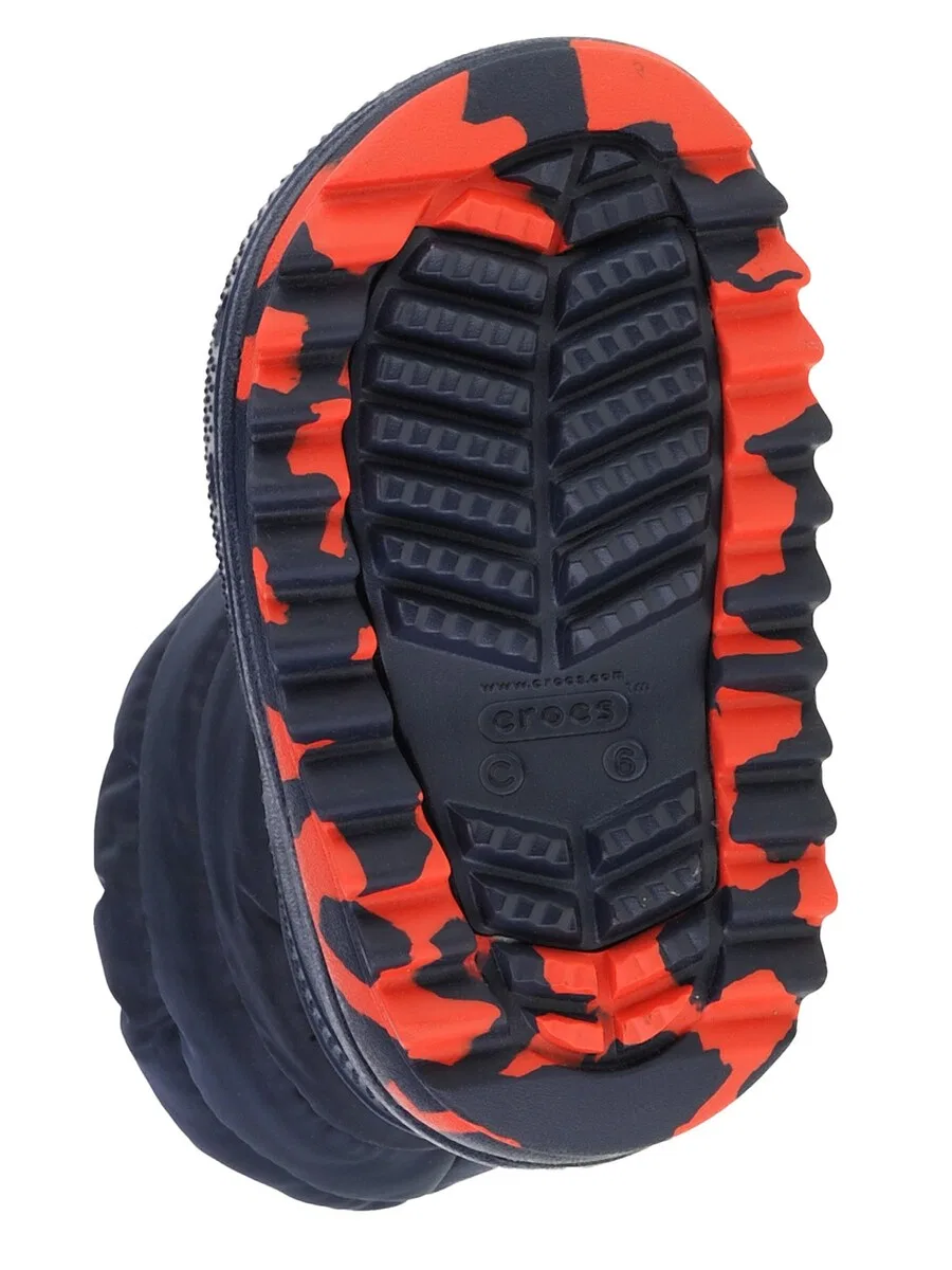 Детские зимние ботинки Crocs 'Classic Neo Puff Boot Toddler' темно-синего цвета — фото 4