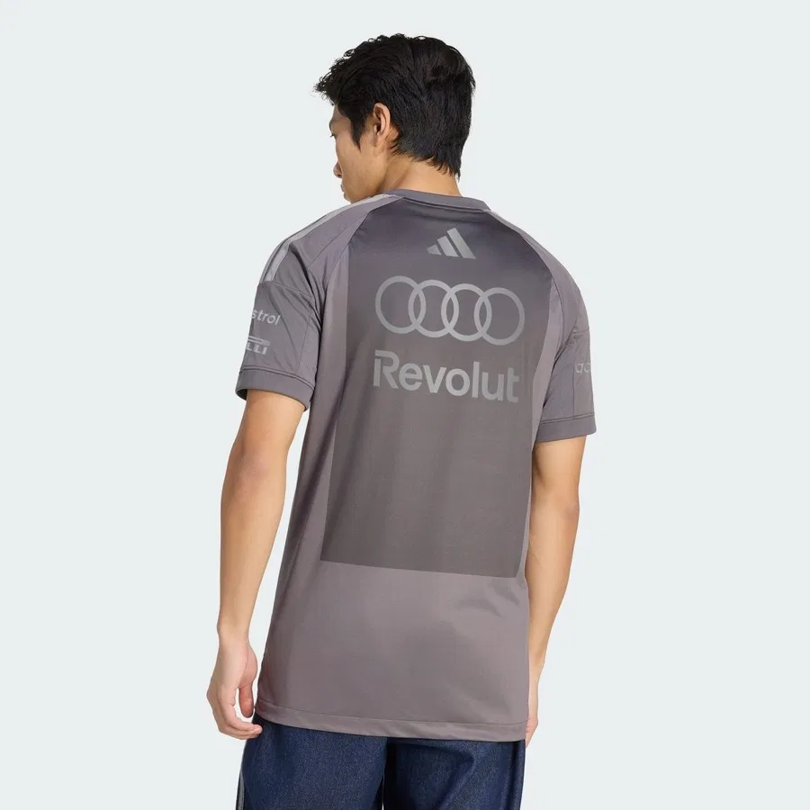 Футболка-поло с длинным рукавом Audi Revolut F1 Team Driver Jersey Replica adidas, Серый — фото 2