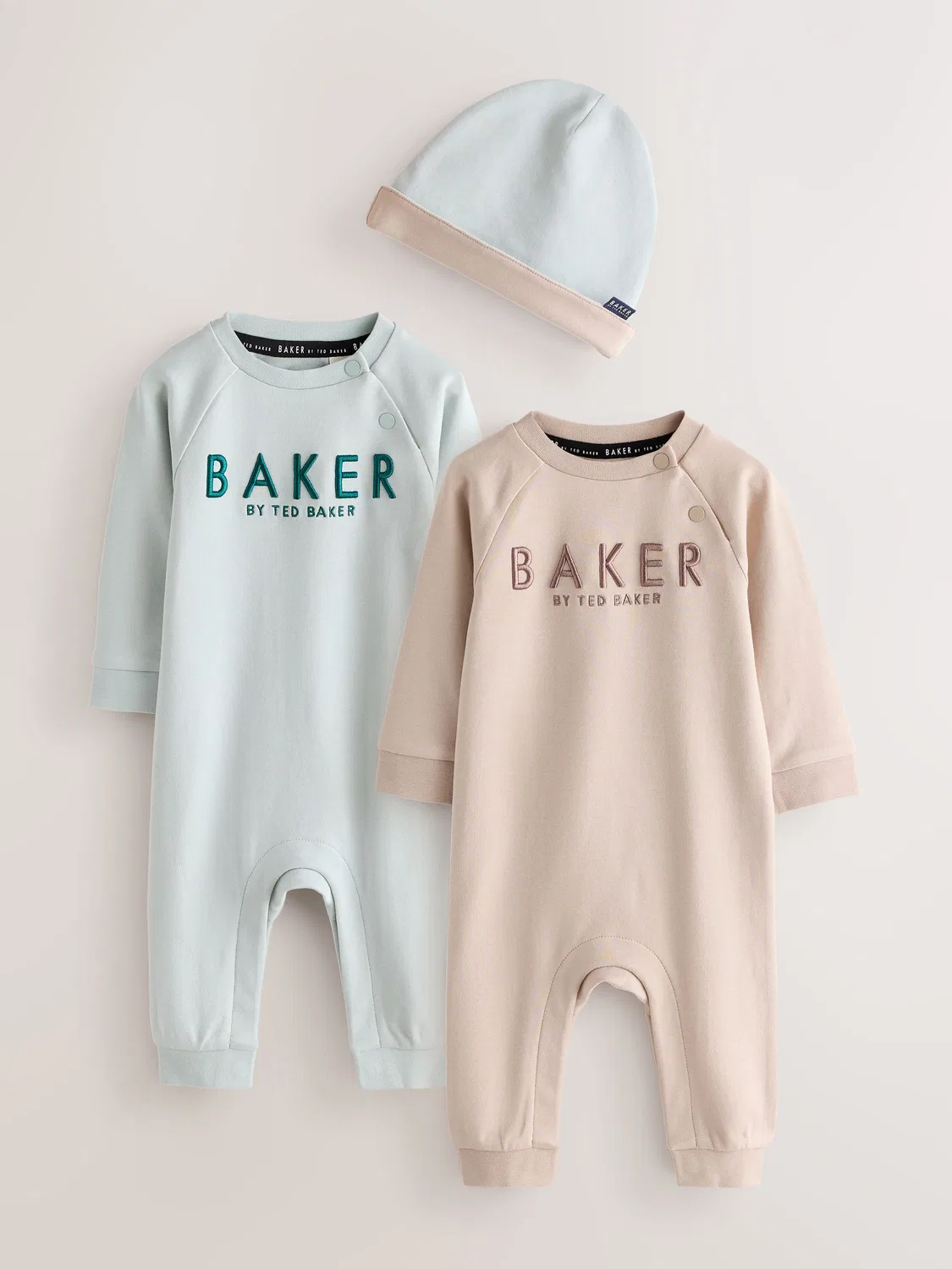 Зеленый/бежевый комбинезон и шляпа Baker by Ted Baker, комплект из 3 предметов