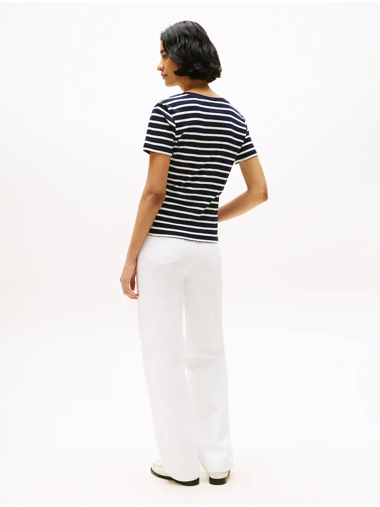 Футболка с V-вырезом, Slim Fit TOMMY HILFIGER, Navy — фото 3