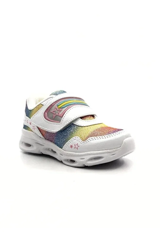 Детские кроссовки для девочек с подсветкой Vicco, White — фото 2