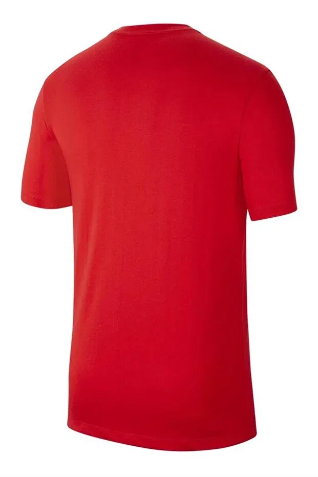 Детская футболка для девочек с принтом Dri-Fit Park Kids T-Shirt Nike, Red/White — фото 2