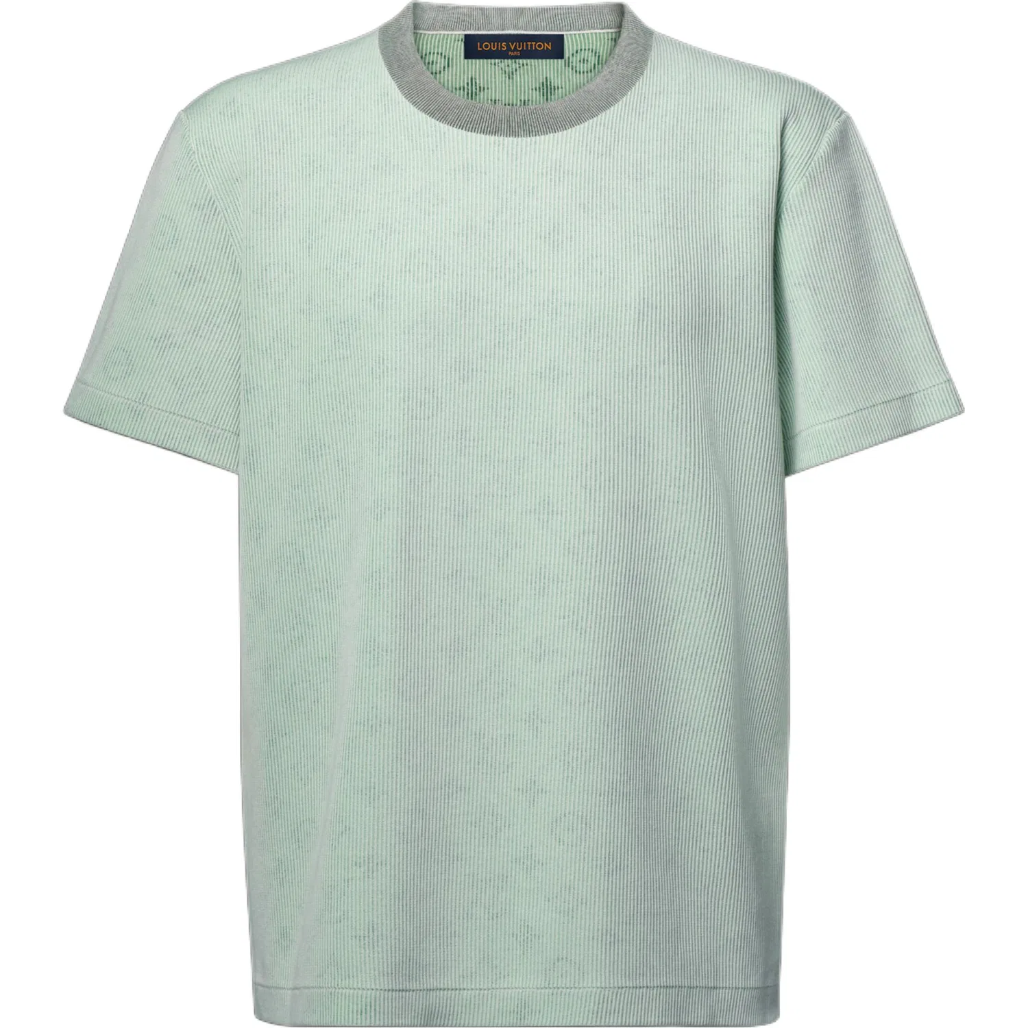Мужская футболка с монограммой с длинным рукавом, свободный крой, Light Green, LOUIS VUITTON
