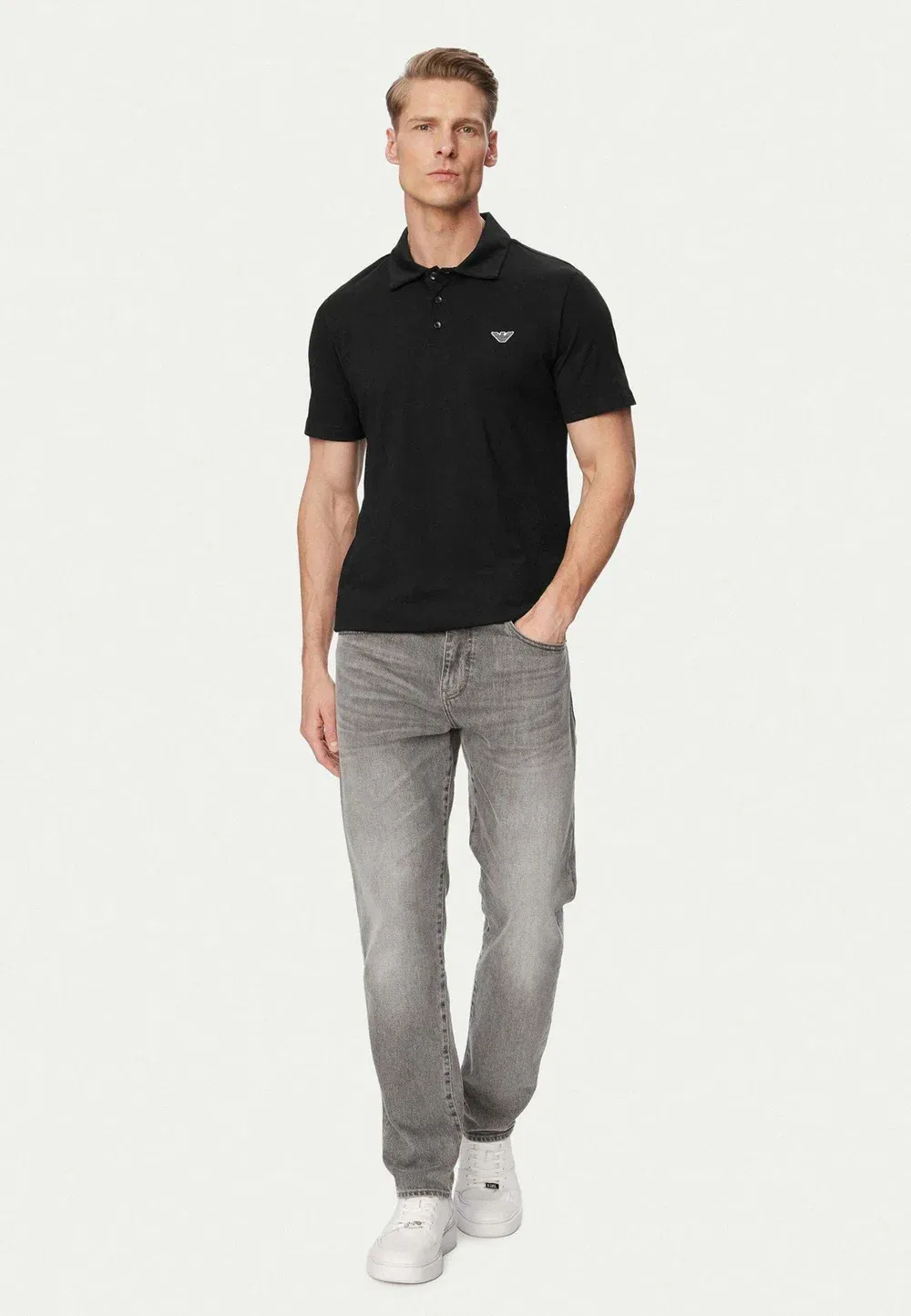Polo uomo - рубашка поло Emporio Armani, Nero — фото 2