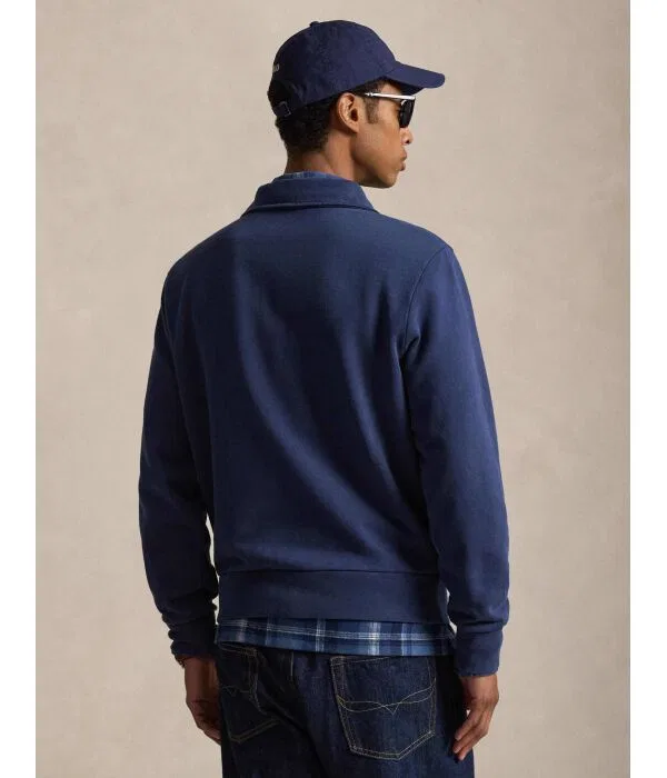Мужская флисовая кофта с молнией Polo Ralph Lauren, Blu Marino — фото 3