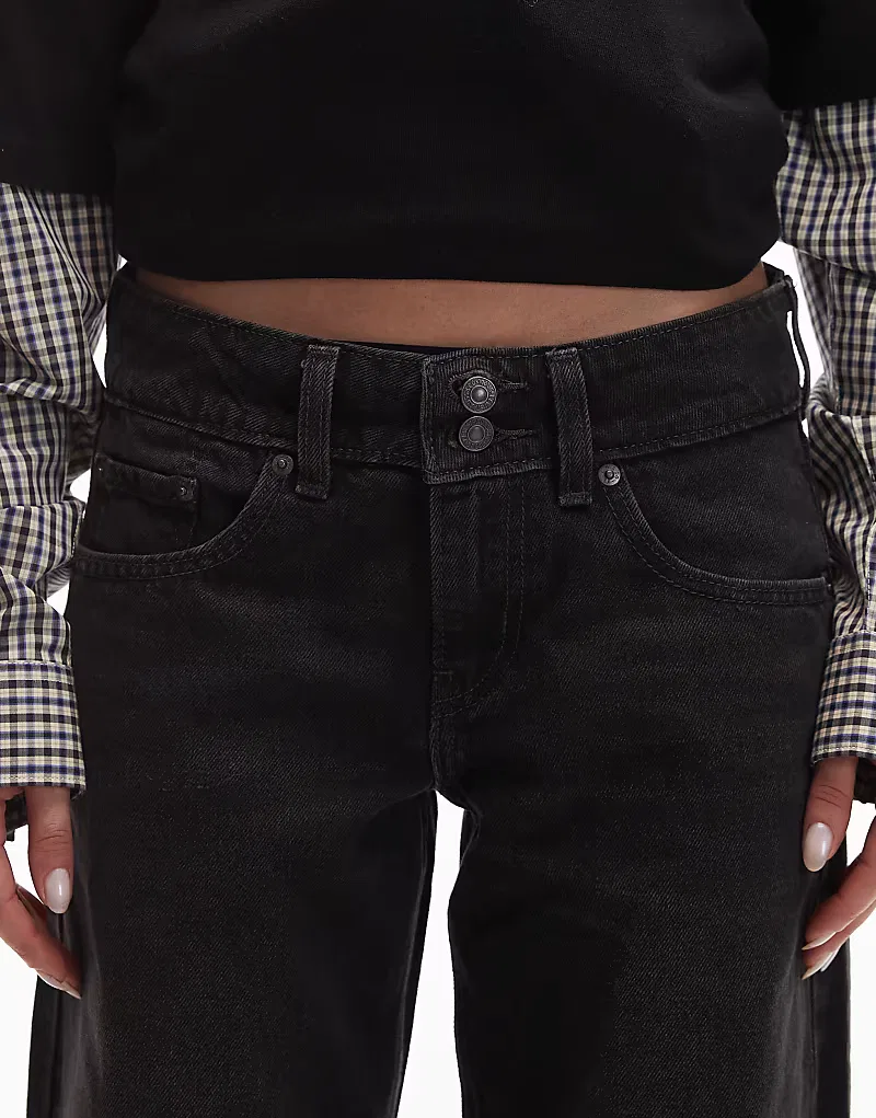 Джинсы Levi's Superlow свободного кроя, черный — фото 4