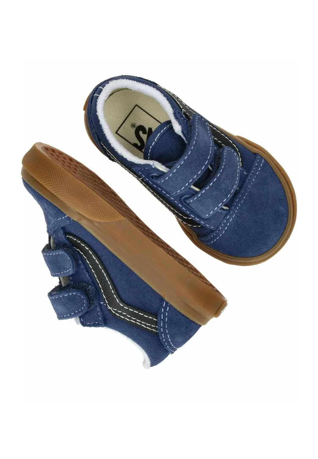 Vn000Vb25Tu1 old skool v gum - детская обувь Vans, Tu True Navy — фото 2