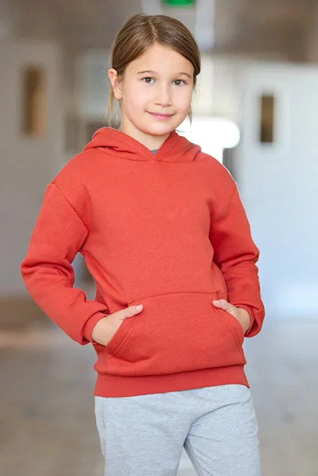 Детские свитшот с капюшоном Fulla Moda, Red