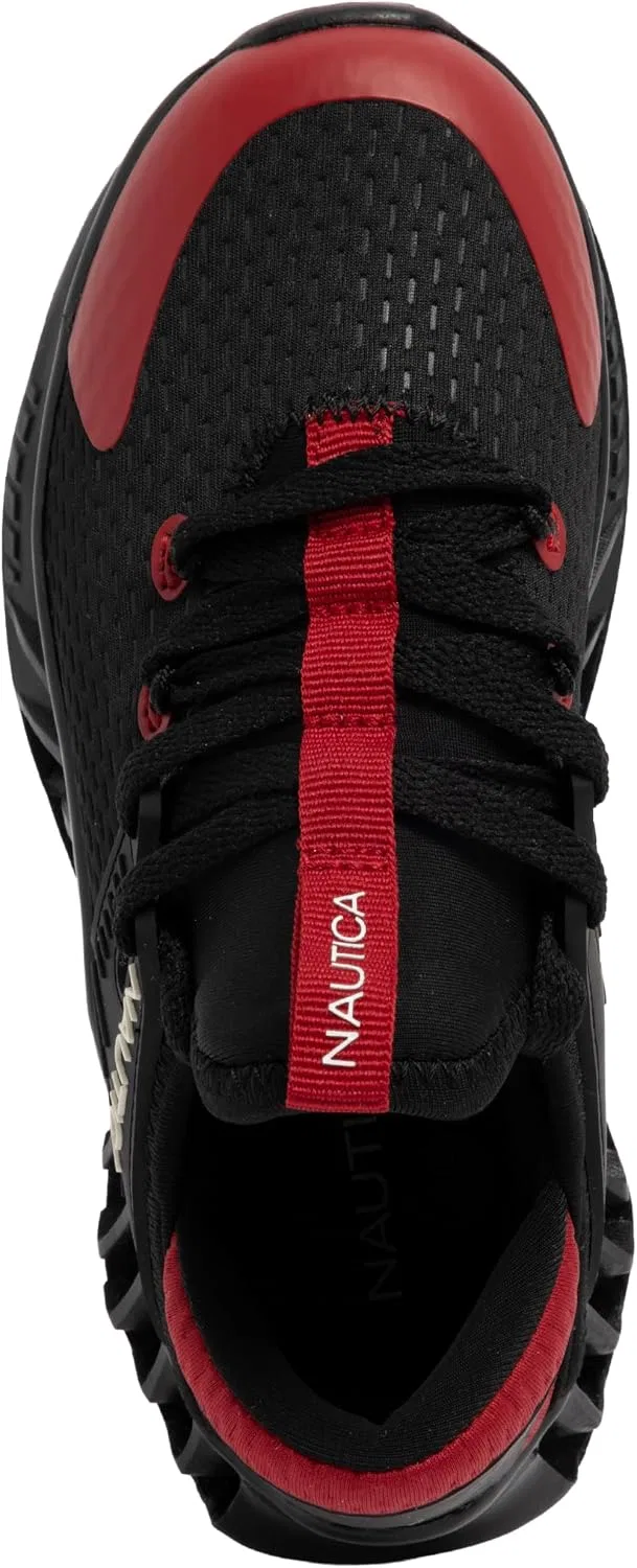 Детские кроссовки с сетчатым верхом Nautica, Black Red-Kediri — фото 4