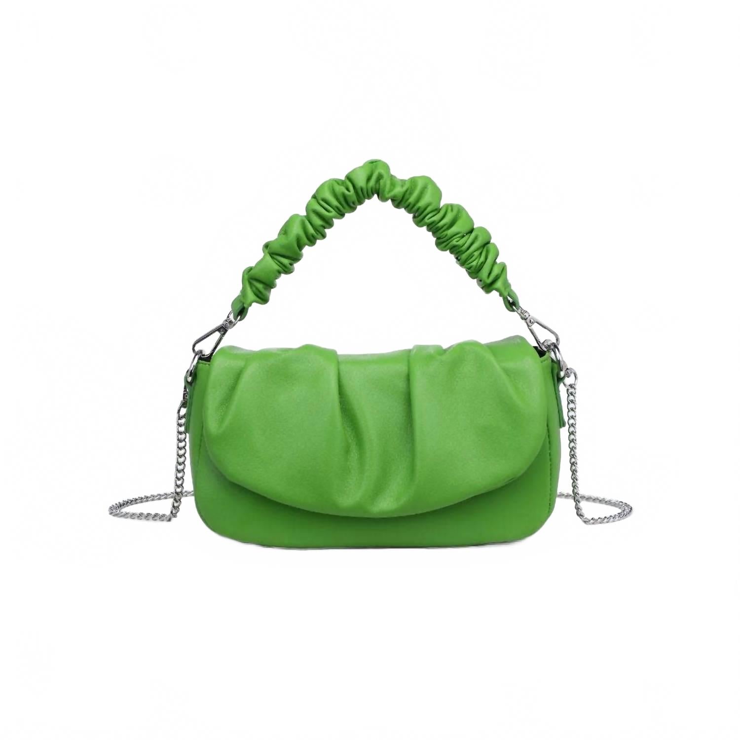 

Женская сумка Meadow из искусственной кожи с ремешком-цепочкой, с рюшами, цвет "цитроново-зеленый" Urban Expressions, Citron Green