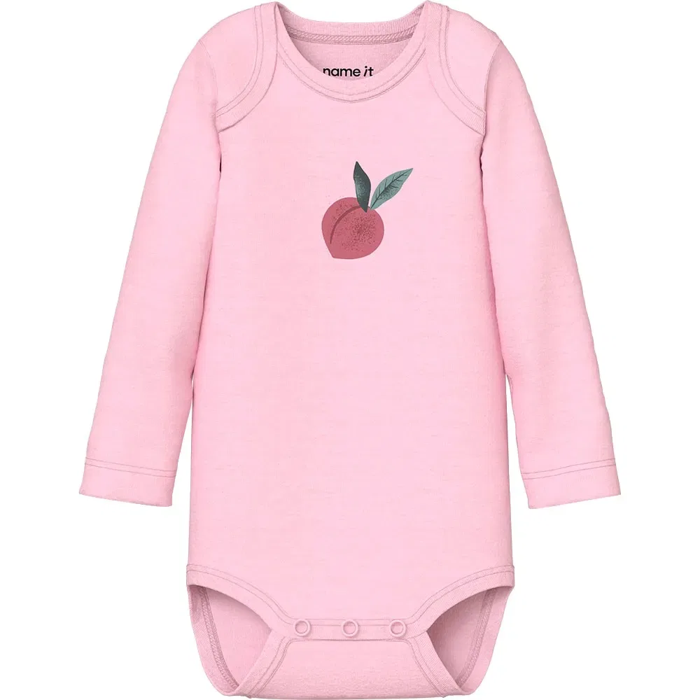 Детское боди для девочек с длинным рукавом Peaches Name it, Multicolor — фото 4