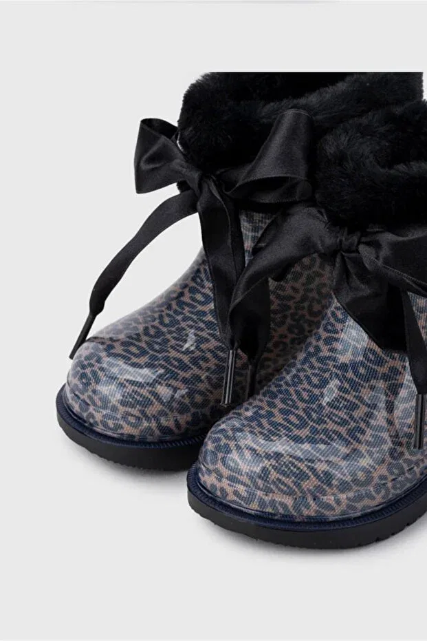 Детские сапоги для девочек водонепроницаемые Bimbi leo soft black leopard Igor, Black — фото 3