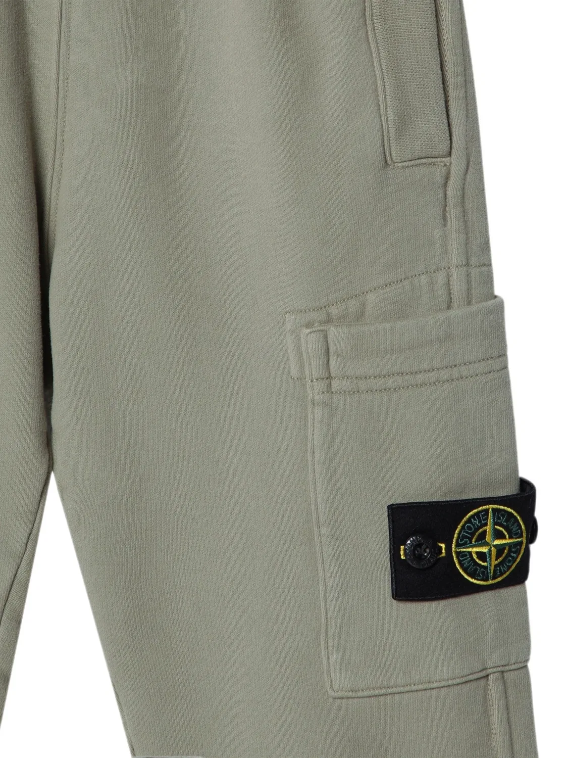 Спортивные брюки с нашивкой-логотипом Stone Island Junior, зеленый — фото 3