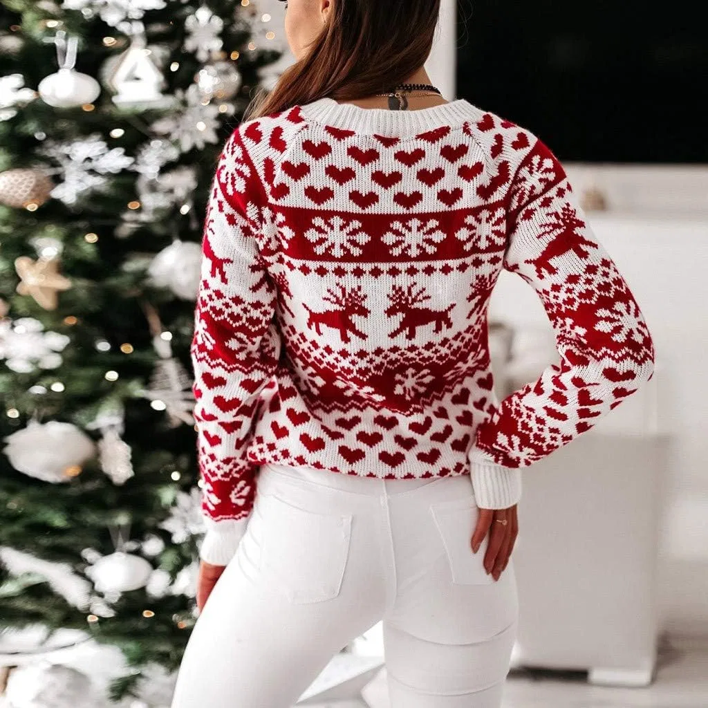 Женский свитшот с принтом Christmas, белый — фото 3