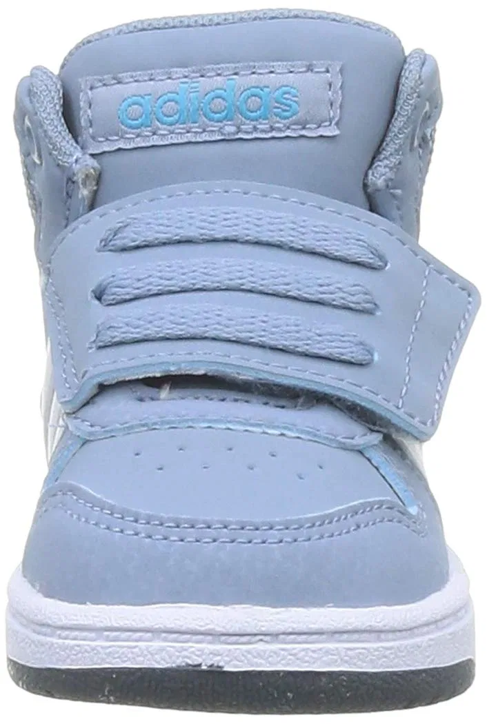 Детские кроссовки для мальчиков с липучками Adidas Hoops Mid 2.0 I, Tactile Blue Ftwr White Legacy Blue — фото 2