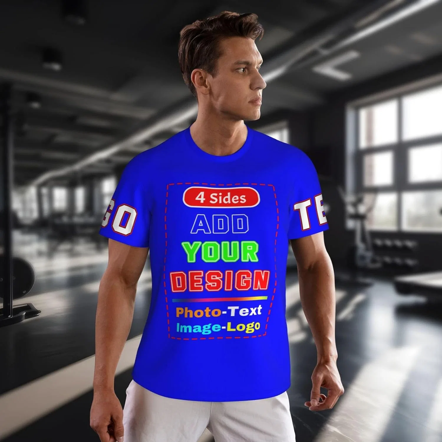 Женская футболка с кастомизацией, Regular Fit Generic, Blue — фото 4