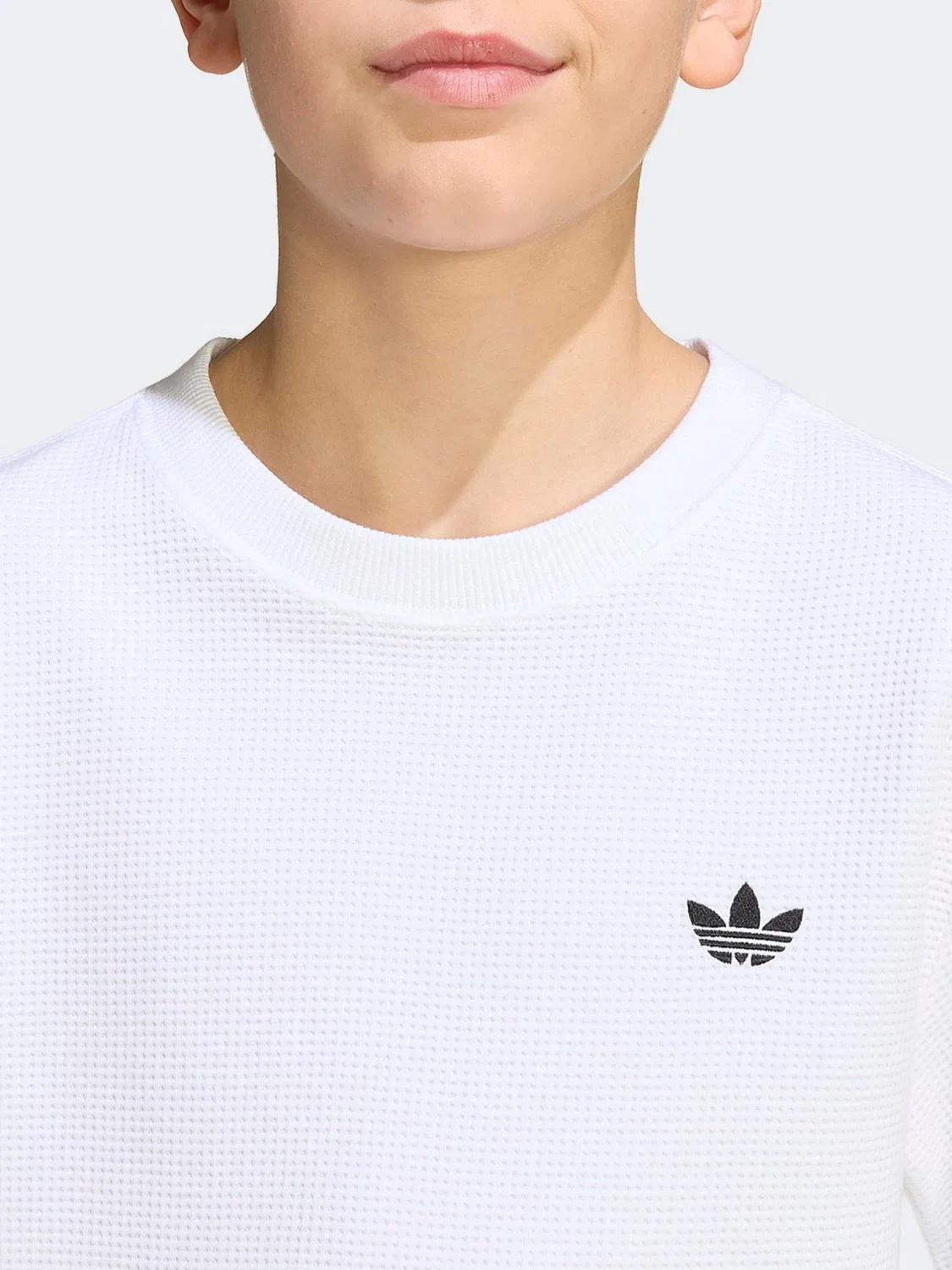 Футболка вафельная Regular, adidas Originals, белый — фото 4