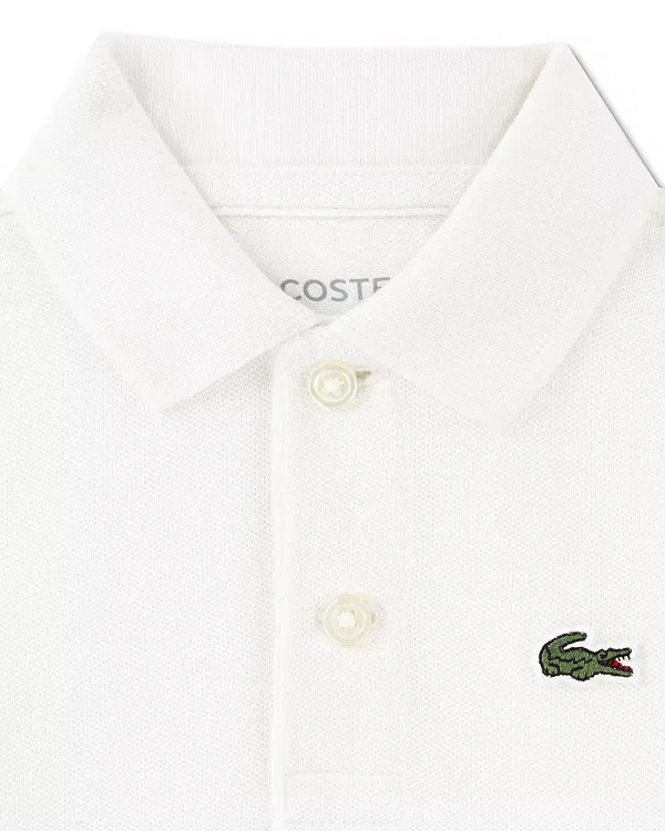 Детский комбинезон-поло для мальчиков с коротким рукавом Lacoste, Farine — фото 4