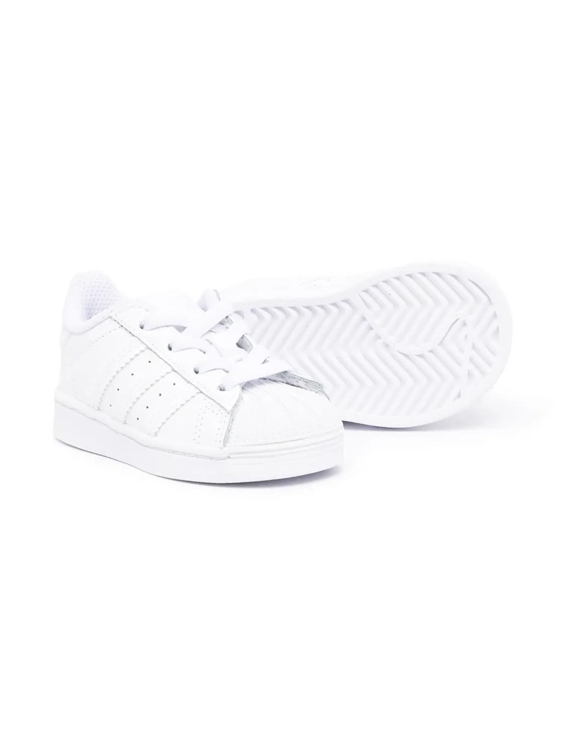 Кожаные кроссовки Superstar низкие Adidas, белый — фото 2