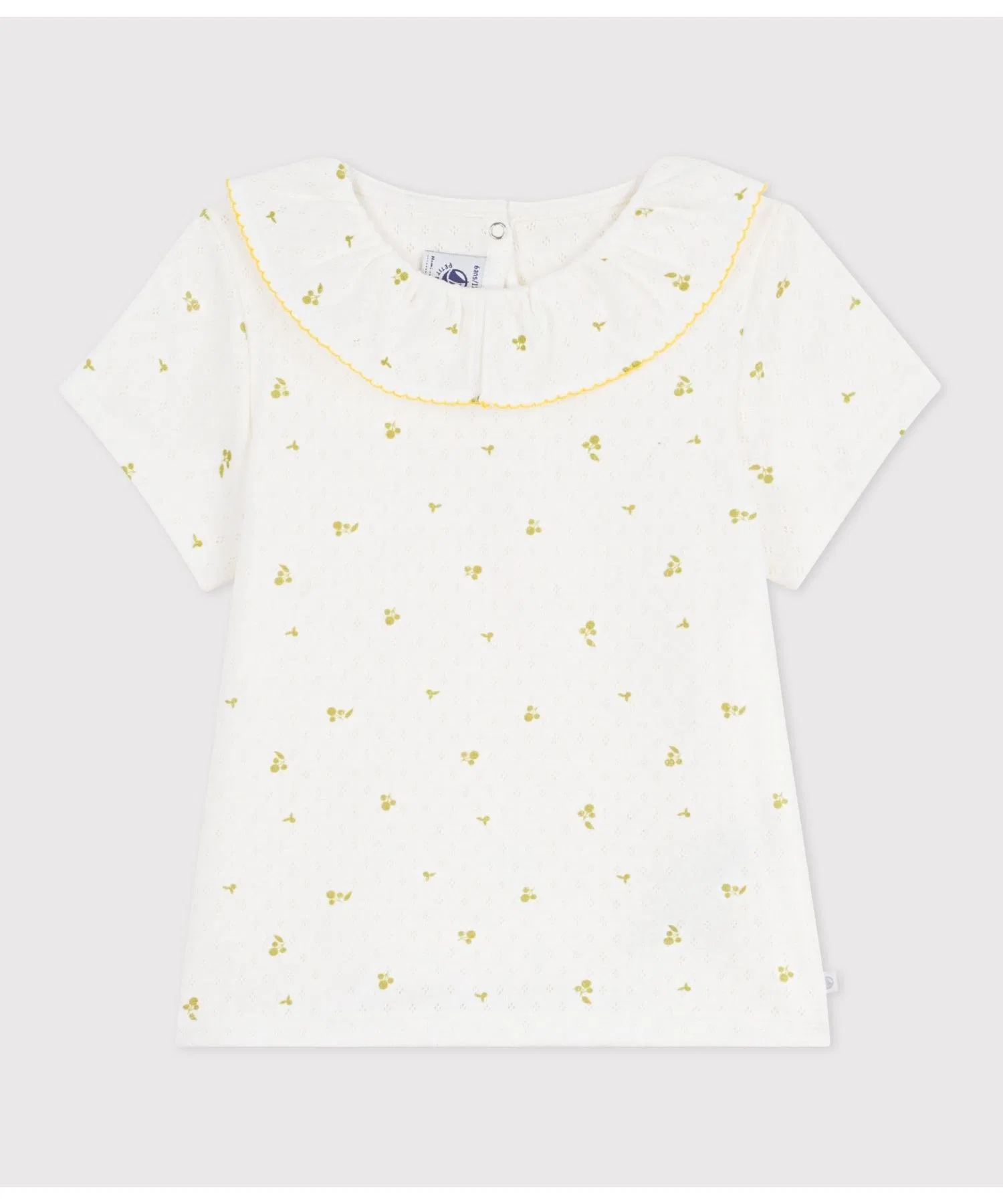 Детская футболка PETIT BATEAU с коротким рукавом и воротником
