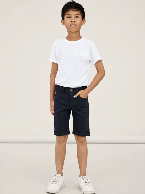 Узкие джинсовые шорты nkmsilas Name It, Black Denim
