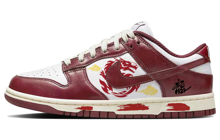 

Кроссовки Nike Dunk Skateboarding Shoes Women's Low-top Red/white, красный