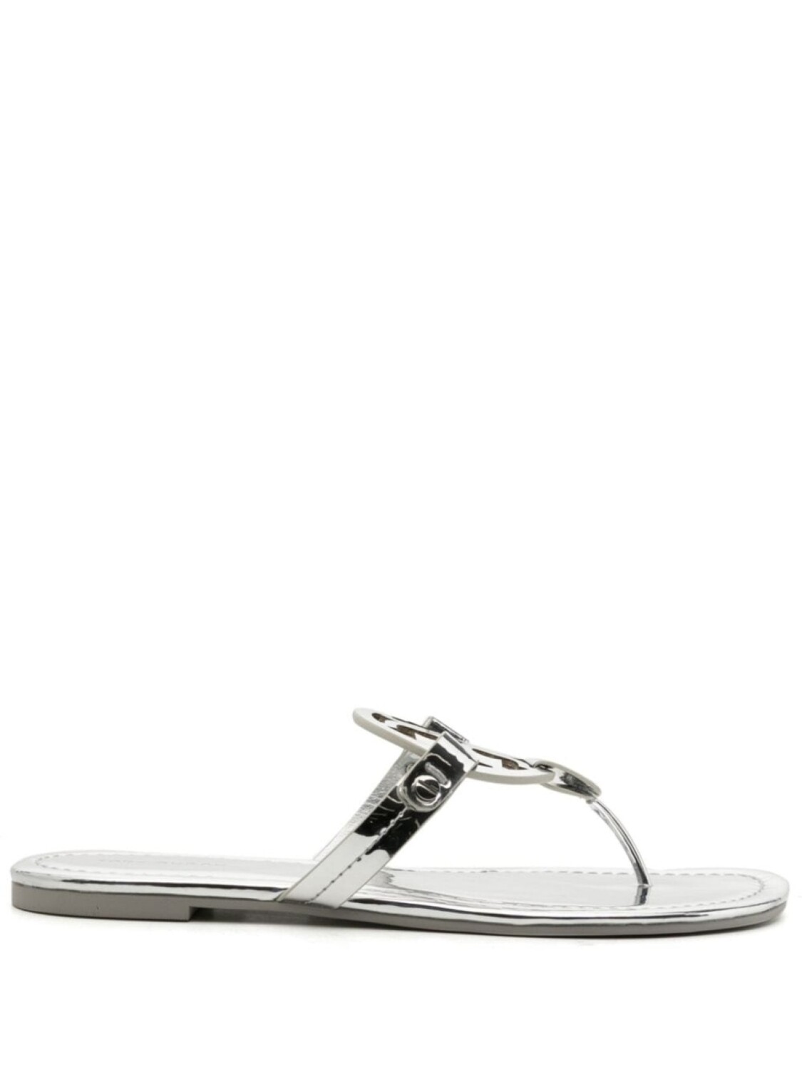 Tory Burch металлические шлепанцы Miller, металлик