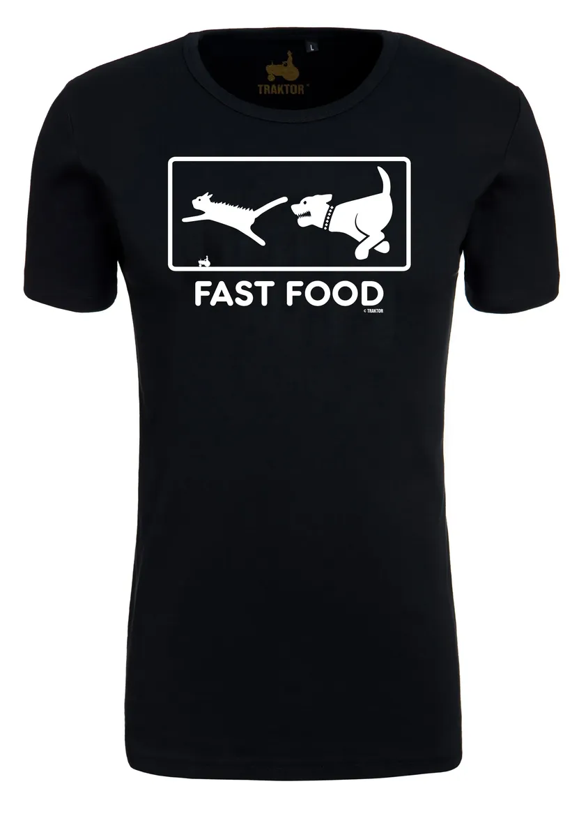 

Logoshirt Футболка "Фаст Фуд" с забавным принтом, черный